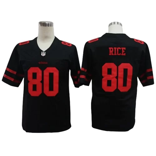 San Francisco 49ers 80 Black Jersey Cheap