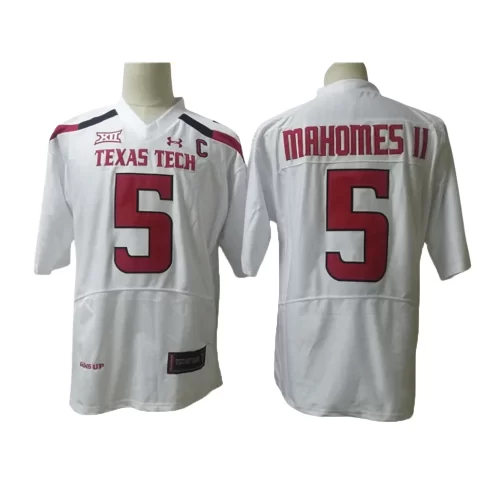 Texas Tech University Red Raiders 5 White Jersey Cheap