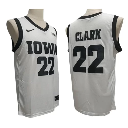 University of Iowa Hawkies 22 Caitlin Clark White Jersey Cheap