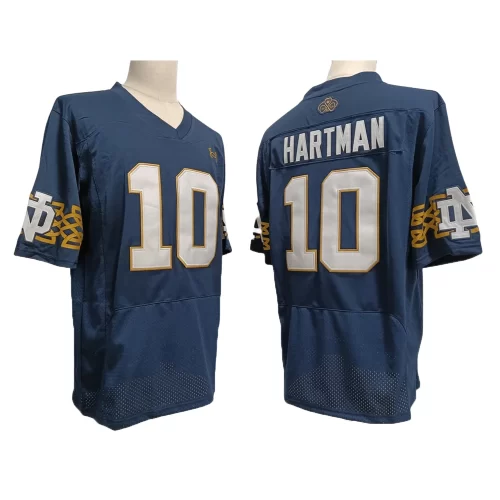 University of Notre Dame Fighting Irish 10 Sam Hartman Dark Blue Special Edition 1 Jersey Cheap