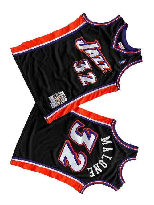 Utah Jazz32 Black 98 99 Mitchell Retro Kits Karl Malone Jersey Cheap 1