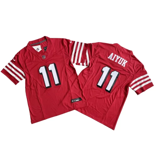 Vintage Red San Francisco 49ers 11 Brandon Aiyuk Nike Vapor F u s e Limited Jersey Cheap 1