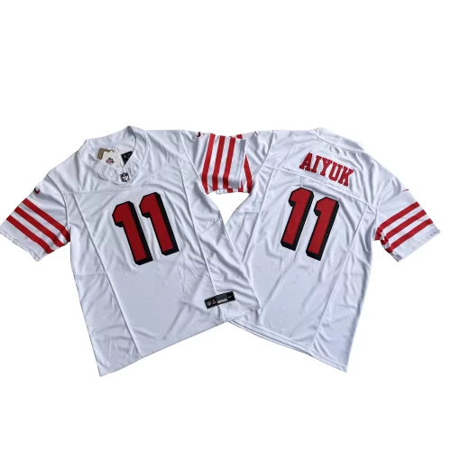 Vintage White San Francisco 49ers 11 Brandon Aiyuk Nike Vapor F u s e Limited Jersey Cheap 1