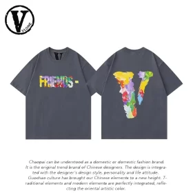 Vlone Orval American Oil Painting Short Sleeve Men New Summer Clothing Loose Trendy Couple T Shirt Style 1