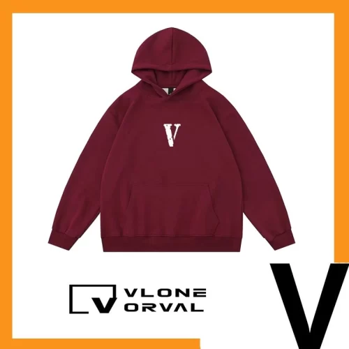 Vlone Orval Basic Small Logo Hoodie Unisex American Heavyweight Cotton Style 4