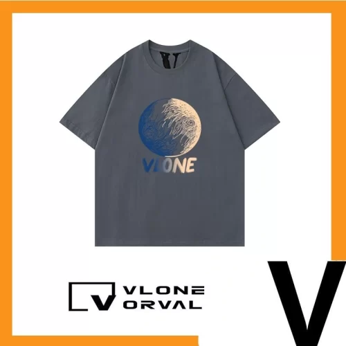 Vlone Orval Big V Eye Letter Short Sleeve T-Shirt Unisex American Trend Pullover Summer Style 3