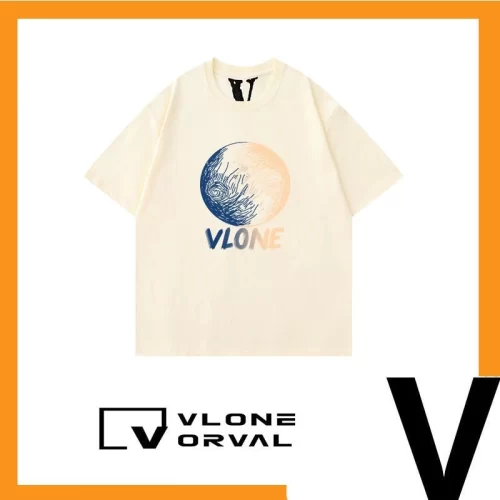 Vlone Orval Big V Eye Letter Short Sleeve T-Shirt Unisex American Trend Pullover Summer Style 4