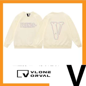 Vlone Orval Big V Phantom Color Trendy American Oversized Crewneck Sweatshirt Women Style 2