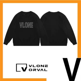 Vlone Orval Cutout Letter Crewneck Sweatshirt Unisex American Trend Pullover Autumn Winter Style 1