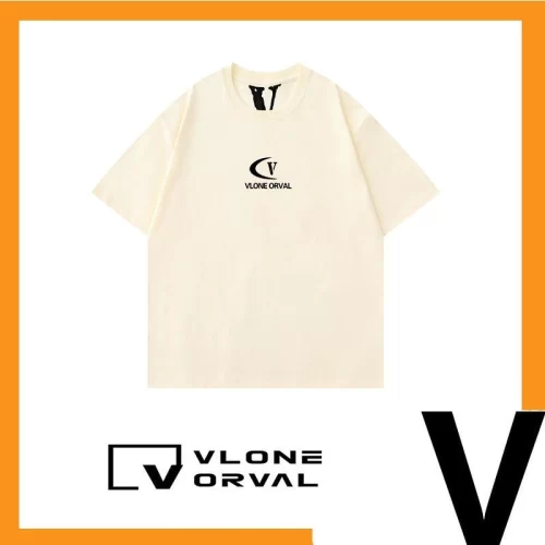 Vlone Orval Heavyweight Big V Short Sleeve T-Shirt Men Casual Cotton American Trend Summer Style 4