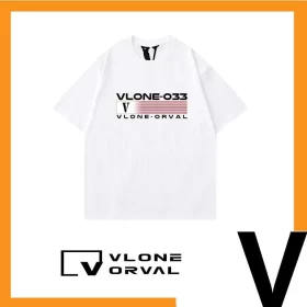 Vlone Orval National Trend R Logo Print Heavy Cotton Short Sleeve T Shirt Casual Men