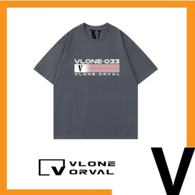 Vlone Orval National Trend R Logo Print Heavy Cotton Short Sleeve T Shirt Casual Men Style 3