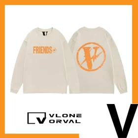 Vlone Orval Orange Lightning Collab V Long Sleeve T-Shirt Unisex Trend Style 3