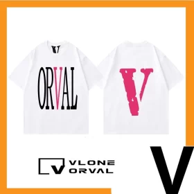 Vlone Orval Rainbow Tie Dye Big V Logo Loose Short Sleeve T-Shirt Couple Trendy Street Summer Style 26