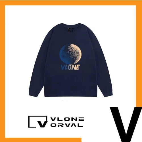 Vlone Orval Round Neck Long Sleeve Print T Shirt Unisex Casual Style 2