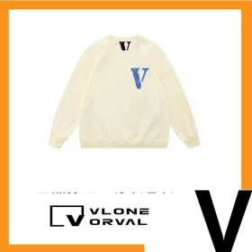 Vlone Orval Small V Logo Trendy American Crewneck Sweatshirt Unisex Oversized Autumn Winter Style 21