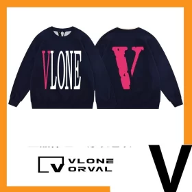 Vlone Orval Solid Big V Sweatshirt Unisex American Trend Crewneck Pullover Autumn Winter Style 22
