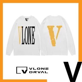 Vlone Orval Solid V Long Tee Unisex Cotton Long Sleeve Streetwear Style 1