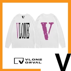 Vlone Orval Solid V Long Tee Unisex Cotton Long Sleeve Streetwear Style 10