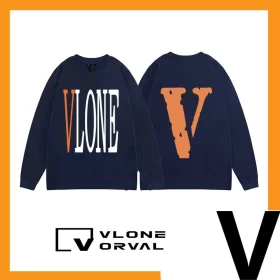 Vlone Orval Solid V Long Tee Unisex Cotton Long Sleeve Streetwear Style 22
