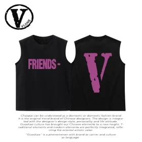 Vlone Orval Solid V Sleeveless Vest Unisex American Trend Cotton Style 1