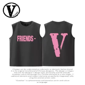Vlone Orval Solid V Sleeveless Vest Unisex American Trend Cotton Style 11