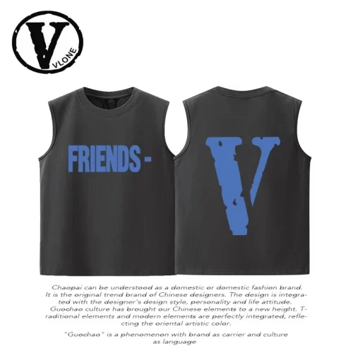 Vlone Orval Solid V Sleeveless Vest Unisex American Trend Cotton Style 8