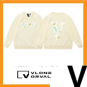 Vlone Orval Sunflower Vine Crewneck Sweatshirt Oversized Couple Men Style 2