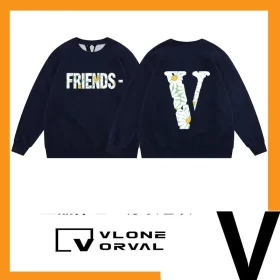 Vlone Orval Sunflower Vine Crewneck Sweatshirt Oversized Couple Men Style 3