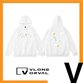 Vlone Orval Sunflower Vine Limited Edition Loose Fit Hoodie Unisex