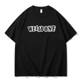 We11done Konne Casual Loose Pure Cotton Short Sleeve T Shirt Men Niche Trend Brand Half Sleeve Top
