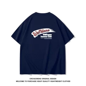 We11done Konne Casual Loose Simple Versatile Half Sleeve Top Pure Cotton Crew Neck Short Sleeve T Shirt Men Style 2