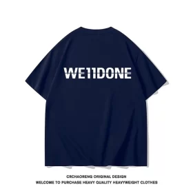 We11done Konne Crew Neck Pure Cotton Short Sleeve T-Shirt Men High Street Loose Half Sleeve Top Style 4
