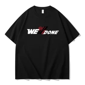 We11done Konne Fashion Trendy Short Sleeve T-Shirt Men Casual Loose Half Sleeve Top Couple Version INS