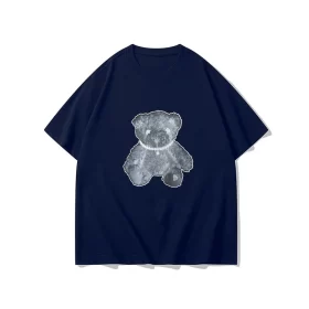 We11done Konne Korean Loose Casual T Shirt Men27s Niche Trend Brand Bear Print Short Sleeve INS Style 4