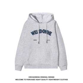 We11done Konne Letter Print Hoodie Men Pure Cotton Retro High end Trend Brand Jacket Style 2