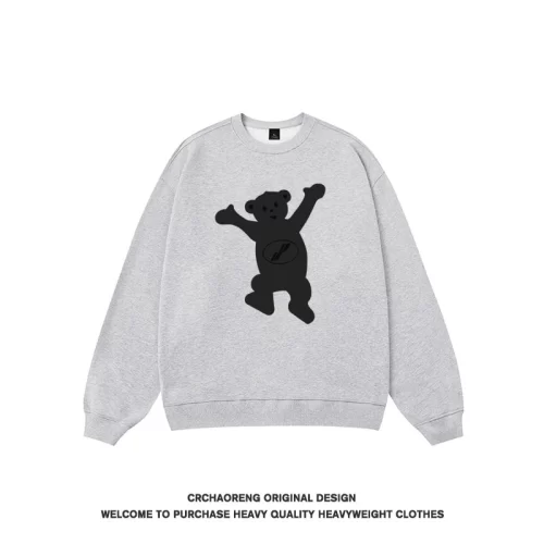 We11done Konne Print Bear Trend Brand Student Plus Sizeweight Loose Couple Crew Neck Sweatshirt Men Style 3