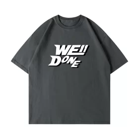 We11done Konne Retro High Street Short Sleeve T-Shirt Men Casual Loose Half Sleeve Top Style 2