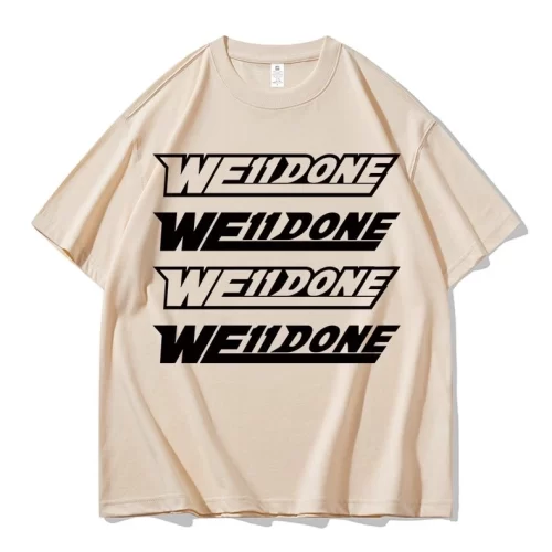 We11done Konne Short Sleeve T-Shirt Men Retro Niche Loose Pure Cotton Trend Tee Top Style 3