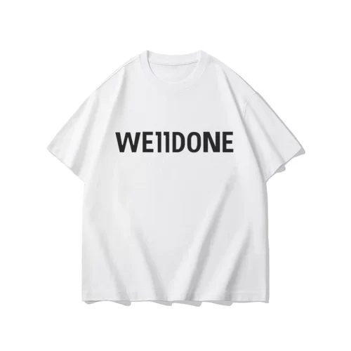 We11done Konne Short Sleeve T Shirt Men Trend Brand Loose Print Pure Cotton High Street Niche Half Sleeve Top Style 1