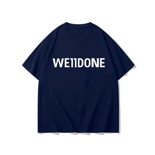 We11done Konne Short Sleeve T-Shirt Men Trend Brand Loose Print Pure Cotton High Street Niche Half Sleeve Top Style 4