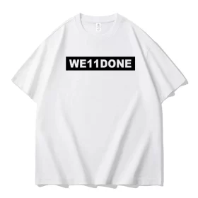 We11done Konne Simple VersatileShort Sleeve T Shirt Men Letter Print Casual Top Style 1