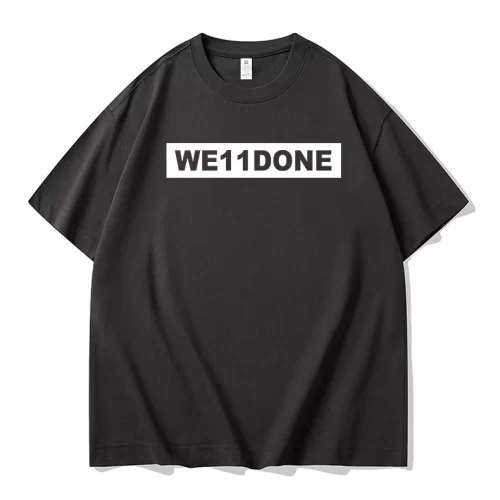 We11done Konne Simple VersatileShort Sleeve T-Shirt Men Letter Print Casual Top Style 2