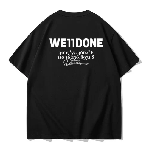 We11done KonneSimple Versatile Half Sleeve Top Pure Cotton Short Sleeve T-Shirt Men