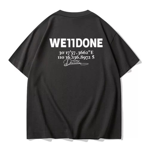 We11done KonneSimple Versatile Half Sleeve Top Pure Cotton Short Sleeve T-Shirt Men Style 1