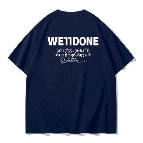 We11done KonneSimple Versatile Half Sleeve Top Pure Cotton Short Sleeve T-Shirt Men Style 2
