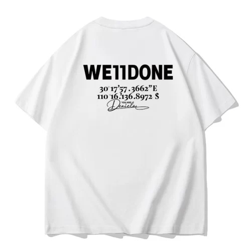 We11done KonneSimple Versatile Half Sleeve Top Pure Cotton Short Sleeve T-Shirt Men Style 3