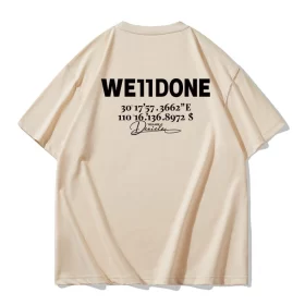 We11done KonneSimple Versatile Half Sleeve Top Pure Cotton Short Sleeve T Shirt Men Style 4