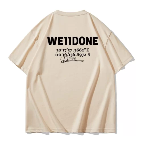 We11done KonneSimple Versatile Half Sleeve Top Pure Cotton Short Sleeve T-Shirt Men Style 4