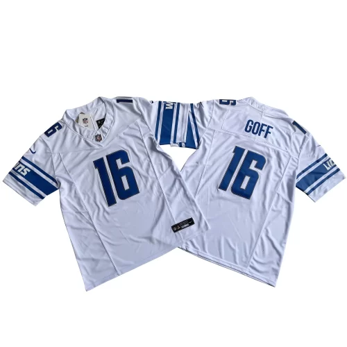 White Detroit Lions 16 Jared Goff Nike Vapor FUSE Limited Jersey Cheap